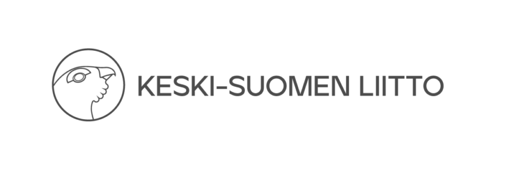 Keski-Suomen Liiton logo, jossa tyylitellystä metso-symbolista ja sen viereen sommitellusta samanvärisestä tekstilogosta.